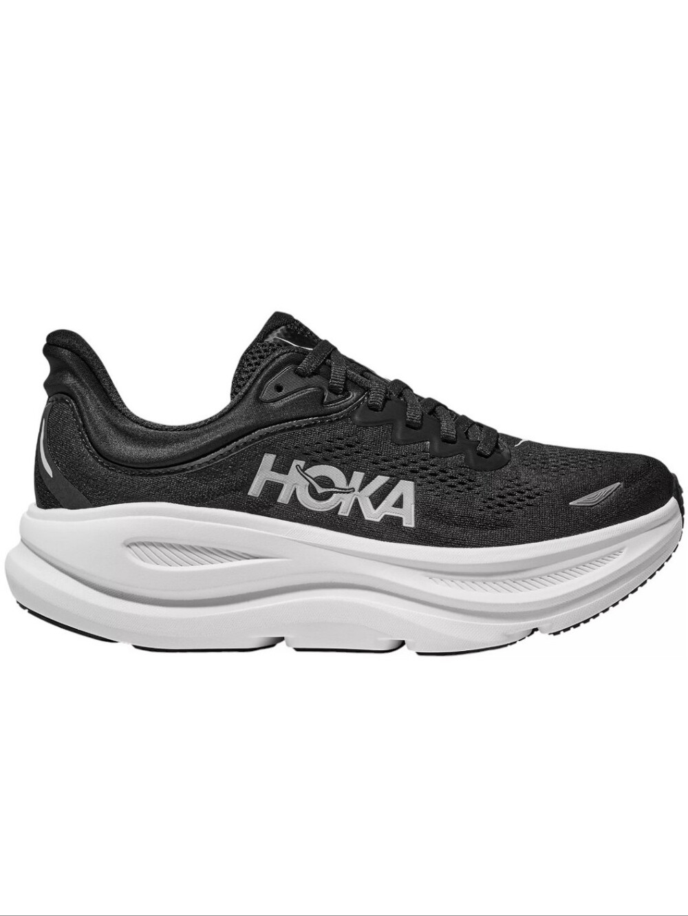 Hoka Women's Bondi 9 Running Shoes Black & White